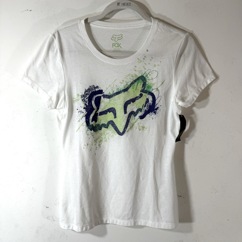 Fox Racing Eccentrix White Crew T-Shirt - Picture 2 of 8